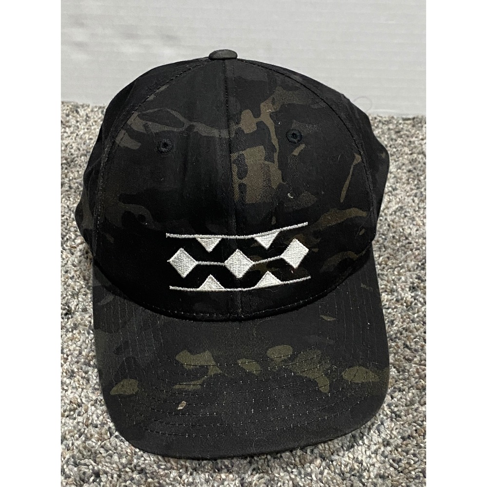 Hat Unbranded Mens Black Camo Excellent Geometric Diamond Logo OSFA
